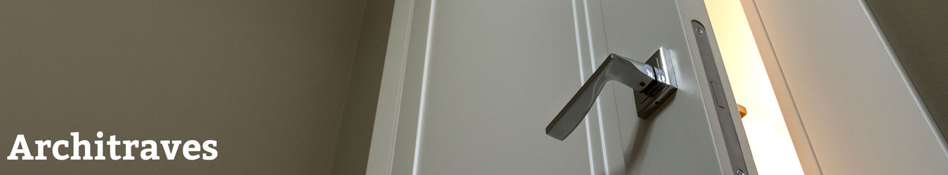 Zoomed in image of an architrave and door