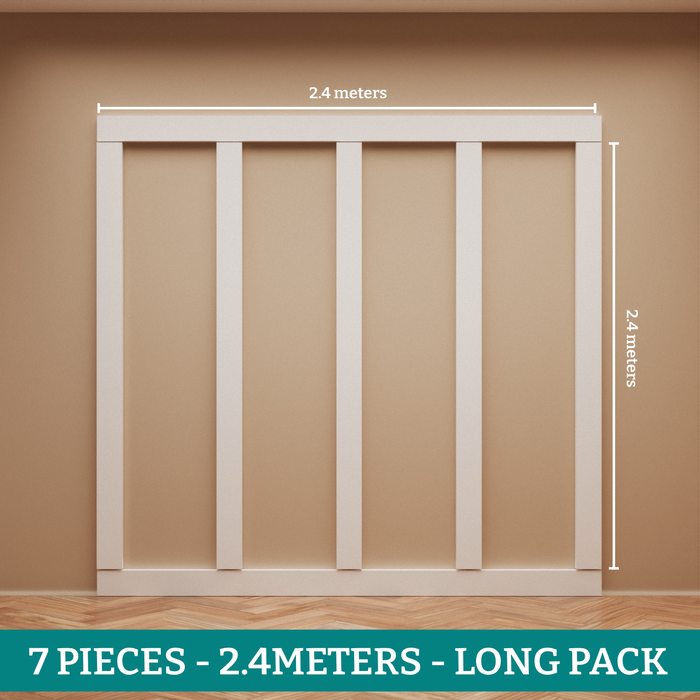 25mm Square Strips Wall Panel Kit-MR Mouldings Ltd