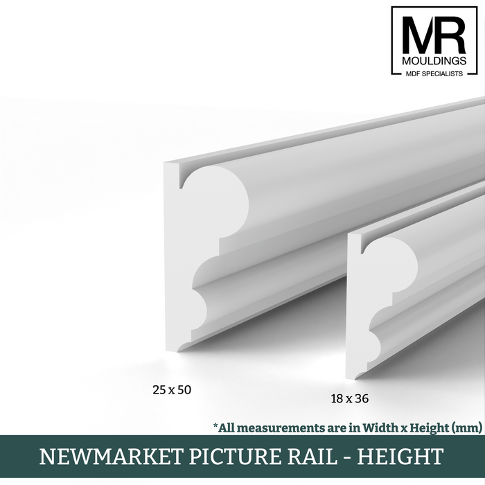 Ogee Fire Rated MDF Picture Rail-MR Mouldings Ltd