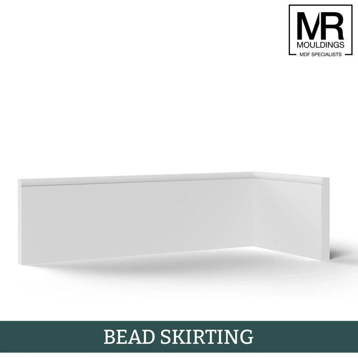 Bead Fire Rated MDF Skirting Board-MR Mouldings Ltd