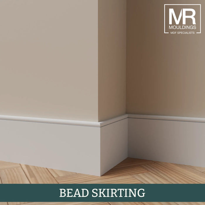 Bead Fire Rated MDF Skirting Board-MR Mouldings Ltd