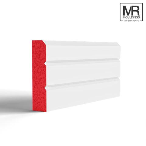 Splayed Double V Groove Fire Rated MDF Architrave-MR Mouldings Ltd