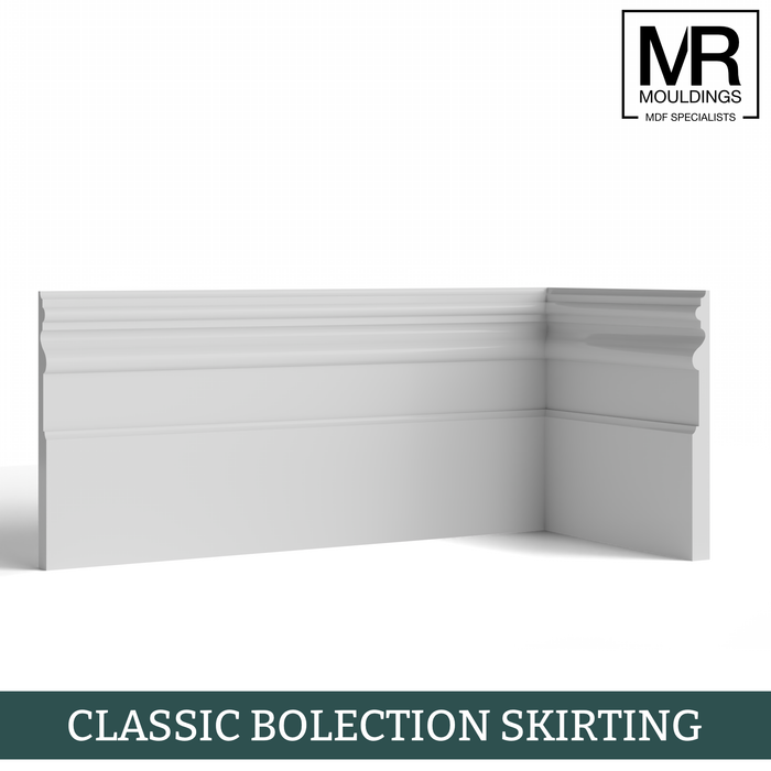 Classic Bolection Fire Rated MDF Skirting Board-MR Mouldings Ltd