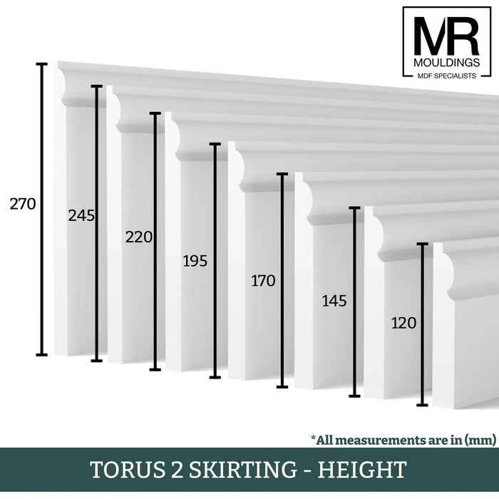 Torus 2 Fire Rated MDF Skirting Board-MR Mouldings Ltd