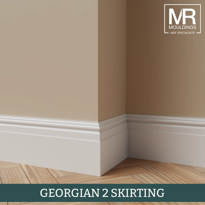 Georgian 2 Fire Rated MDF Skirting Board-MR Mouldings Ltd