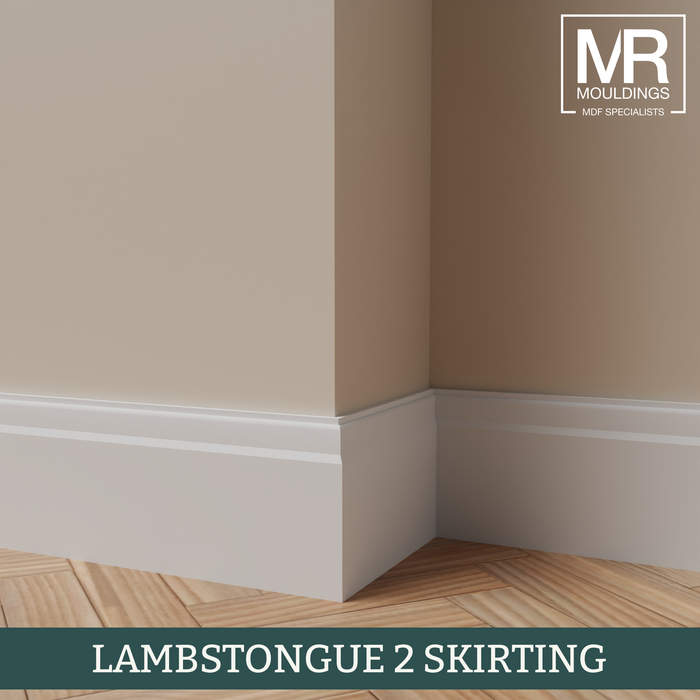 Lambs Tongue 2 MDF Flexible Skirting Board-MR Mouldings Ltd