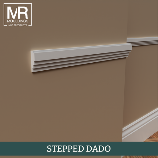 Stepped Fire Rated MDF Dado Rail-MR Mouldings Ltd
