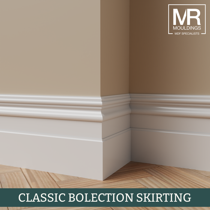 Classic Bolection Fire Rated MDF Skirting Board-MR Mouldings Ltd