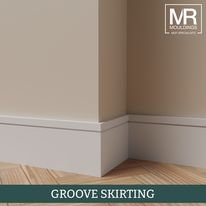Grooved MDF Flexible Skirting Board-MR Mouldings Ltd