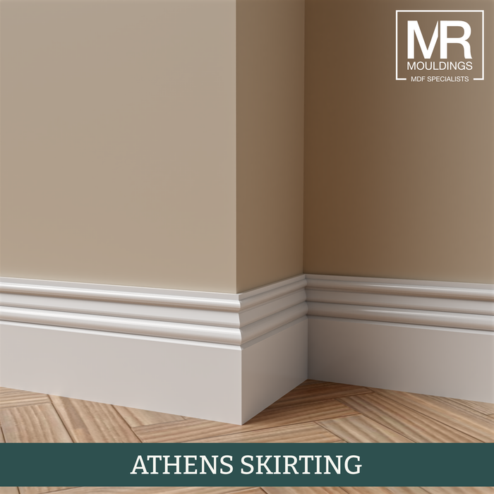 Athens Fire Rated MDF Skirting Board-MR Mouldings Ltd