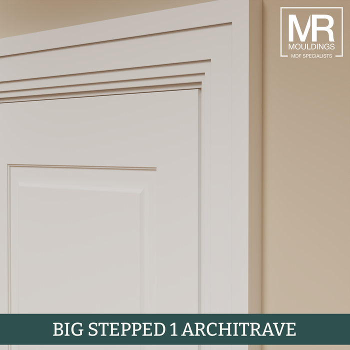 Big Stepped 1 Fire Rated MDF Architrave-MR Mouldings Ltd