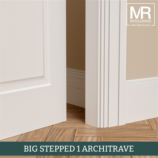 Big Stepped 1 Fire Rated MDF Architrave-MR Mouldings Ltd