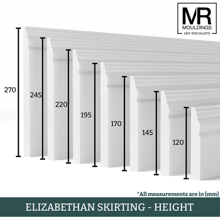 Elizabethan MDF Skirting Board-MR Mouldings Ltd