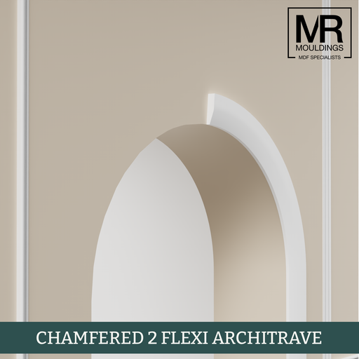 Chamfered 2 Flexible MDF Architrave Board-MR Mouldings Ltd