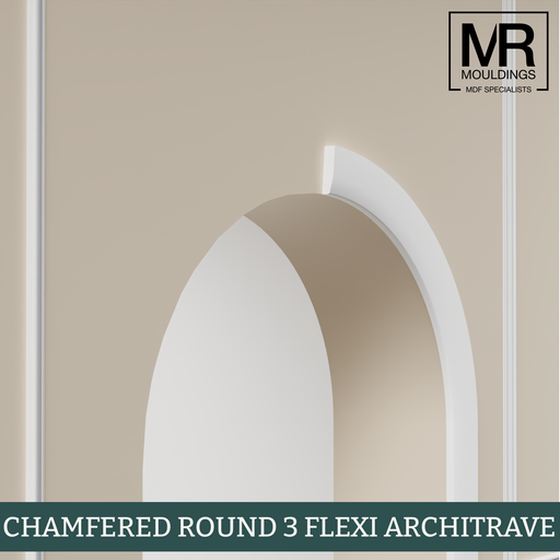 Chamfered 3 Flexible MDF Architrave Board-MR Mouldings Ltd