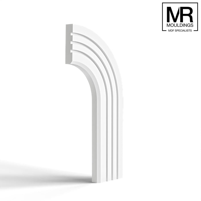 Splayed and 3x Groove Flexible MDF Architrave Board-MR Mouldings Ltd