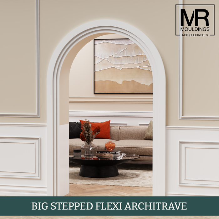 Stepped Flexible MDF Architrave Board-MR Mouldings Ltd