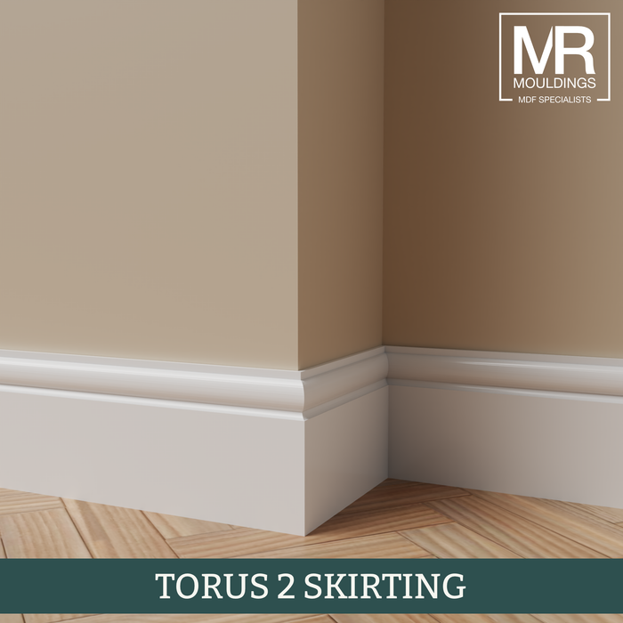 Torus 2 MDF Flexible Skirting Board-MR Mouldings Ltd