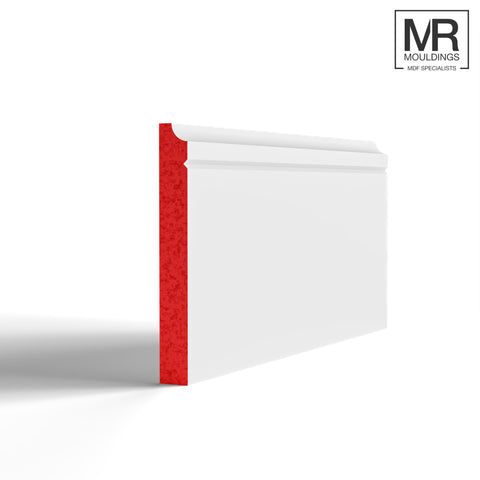 Scallop and V Groove Fire Rated MDF Skirting Board-MR Mouldings Ltd