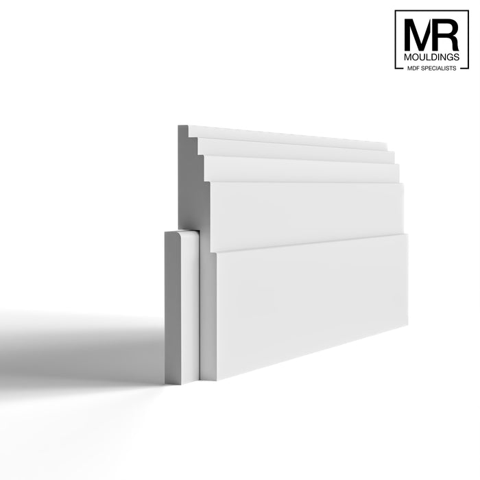 Big Stepped 1 MDF Skirting Cover Board-MR Mouldings Ltd