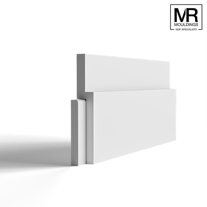 Big Stepped 2 MDF Skirting Cover Board-MR Mouldings Ltd