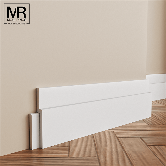 Big Stepped 2 MDF Skirting Cover Board-MR Mouldings Ltd