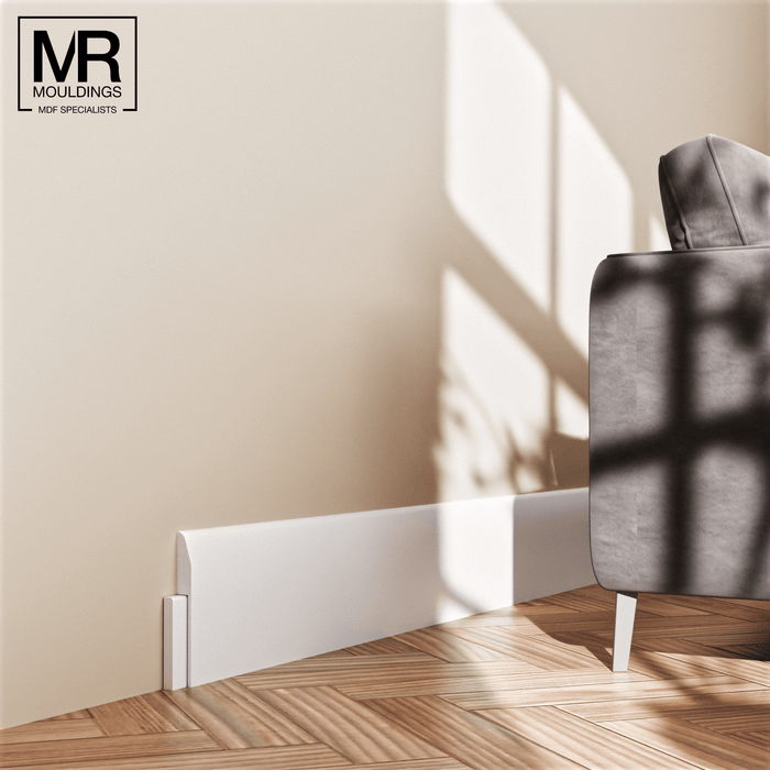 Chamfered Round MDF Skirting Cover Board-MR Mouldings Ltd