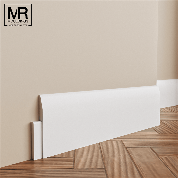 Chamfered Round MDF Skirting Cover Board-MR Mouldings Ltd