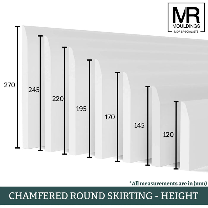 Chamfered Rounded Fire Rated MDF Skirting Board-MR Mouldings Ltd