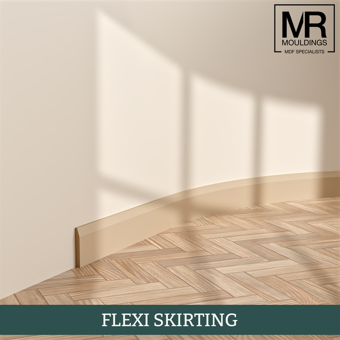 Chamfered MDF Flexible Skirting Board-MR Mouldings Ltd