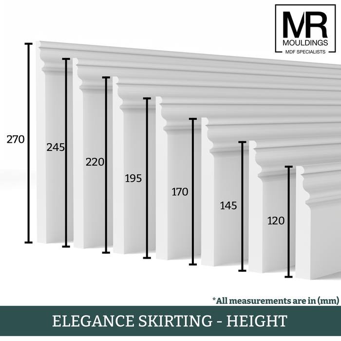 Elegance MDF Flexible Skirting Board-MR Mouldings Ltd