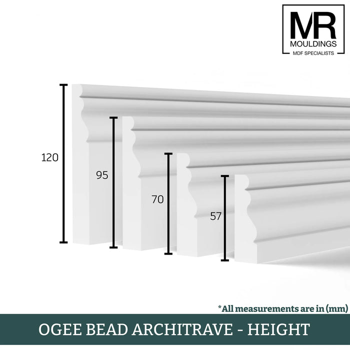 Ogee Bead Fire Rated MDF Architrave-MR Mouldings Ltd