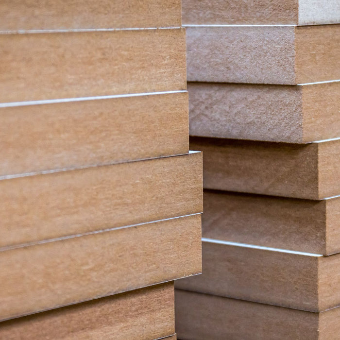 MDF Wood Stacked Up On Each Other