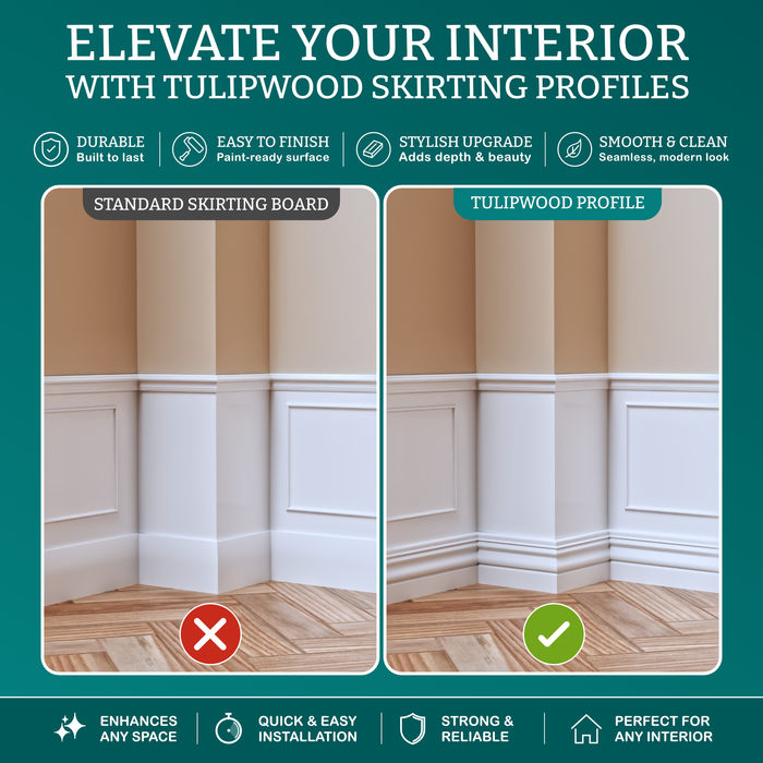 The Aldwark Victorian Tulip Skirting Board-MR Mouldings Ltd