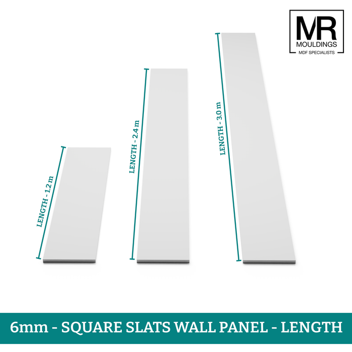 6mm Square Strips Wall Panel Kit-MR Mouldings Ltd