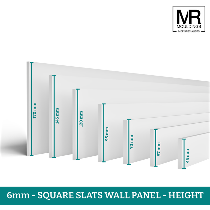 6mm Square Strips Wall Panel Kit-MR Mouldings Ltd