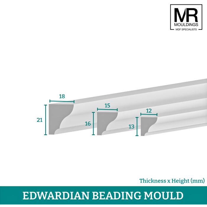 Edwardian MDF Beading Moulding-MR Mouldings Ltd