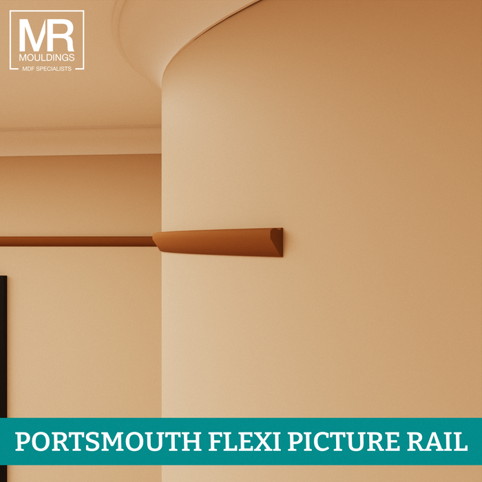 Chamfered Flexible MDF Picture Rail Mould