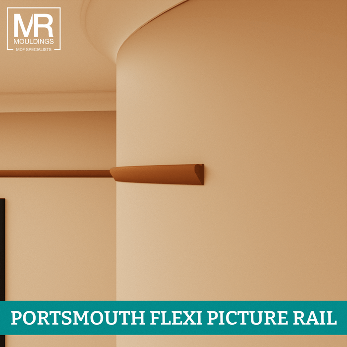 Ogee Flexible MDF Picture Rail Mould-MR Mouldings Ltd