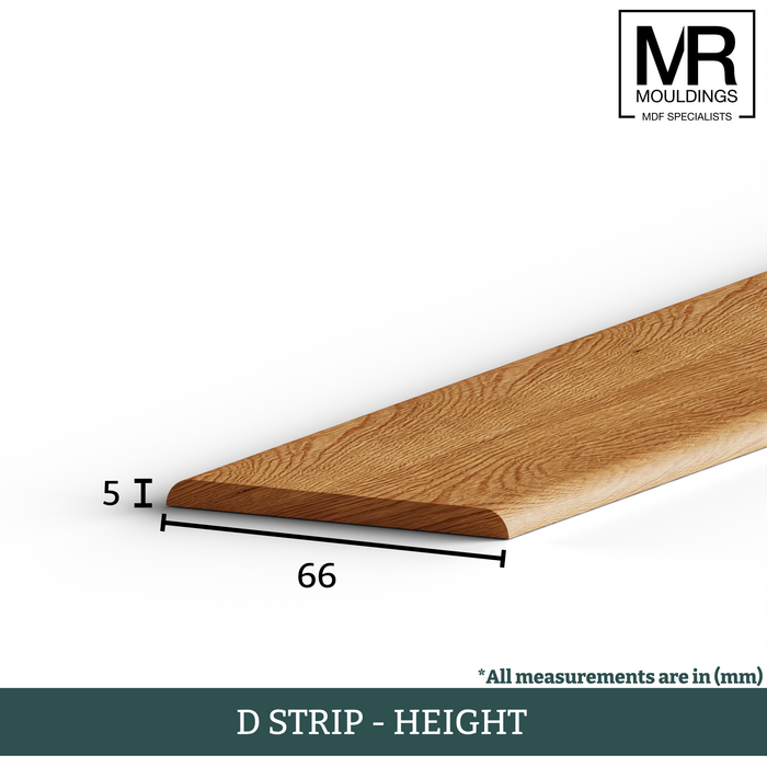 66mm - D Profile Flooring Moulding-MR Mouldings Ltd