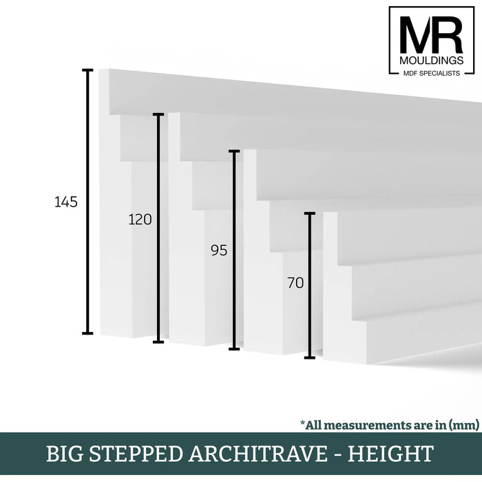 Big Stepped MDF Architrave-MR Mouldings Ltd