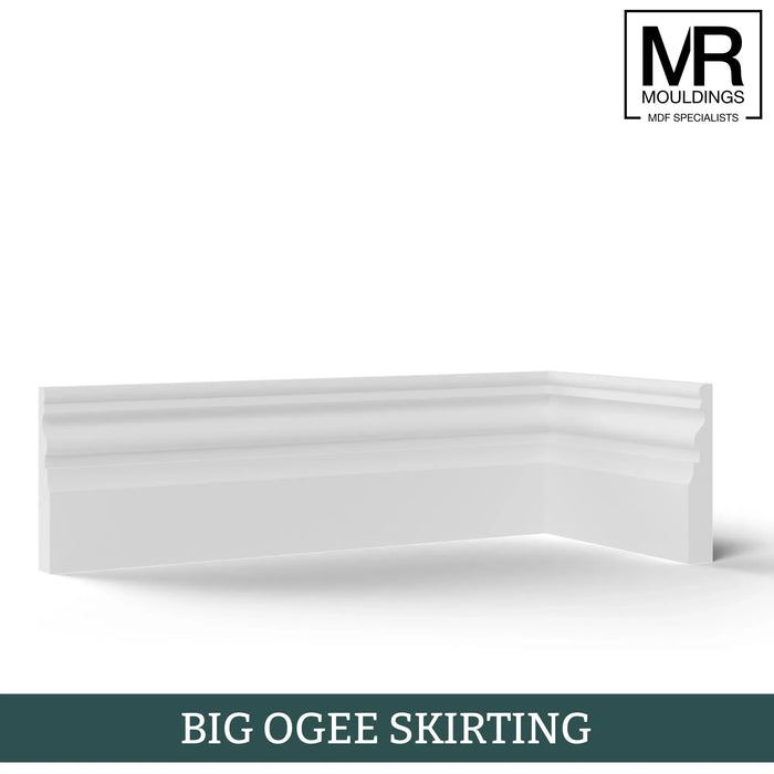 Ogee Big MDF Skirting Board-MR Mouldings Ltd