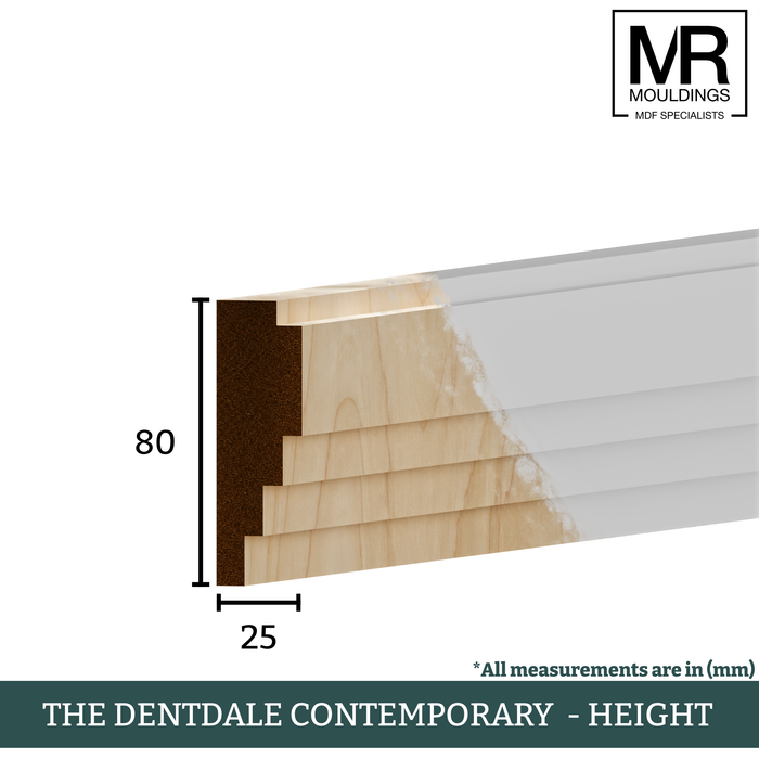The Dentdale Contemporary Tulip Dado Rail-MR Mouldings Ltd
