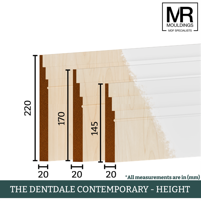 The Dentdale Contemporary Tulip Skirting Board-MR Mouldings Ltd