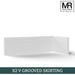 Splayed Double V Groove MDF Skirting Board-MR Mouldings Ltd