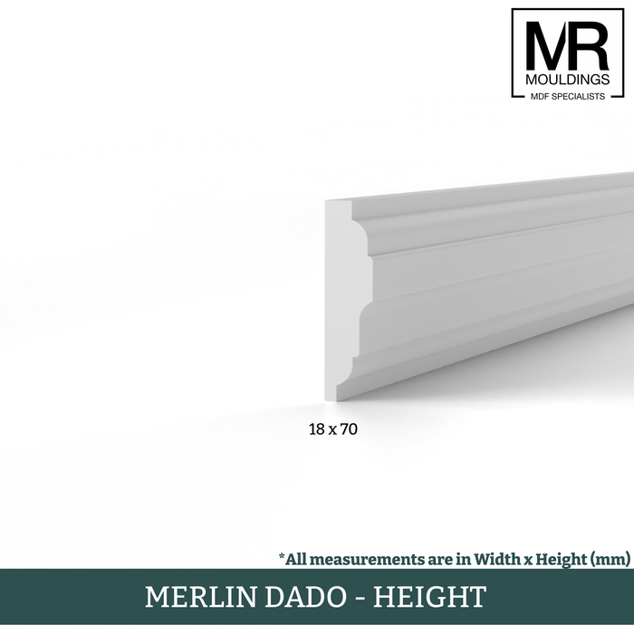 Merlin MDF Dado Rail-MR Mouldings Ltd
