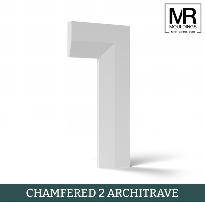 Chamfered 2 MDF Architrave-MR Mouldings Ltd