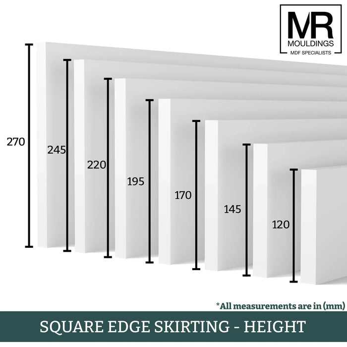 Square Edge MDF Skirting Board-MR Mouldings Ltd