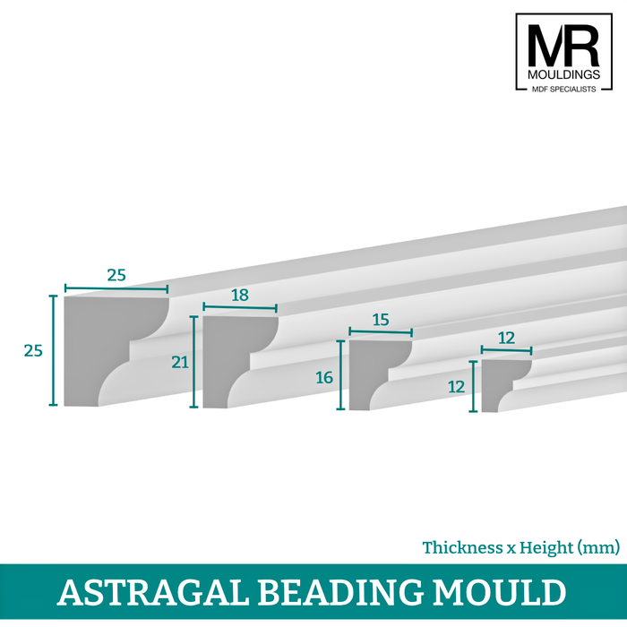 Astragal MDF Beading Moulding-MR Mouldings Ltd