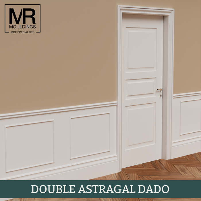 Double Astragal MDF Dado Rail-MR Mouldings Ltd